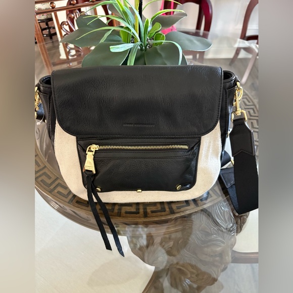 Aimee Kestenberg Handbags - Aimee Kestenberg Black and Cream Crossbody Bag